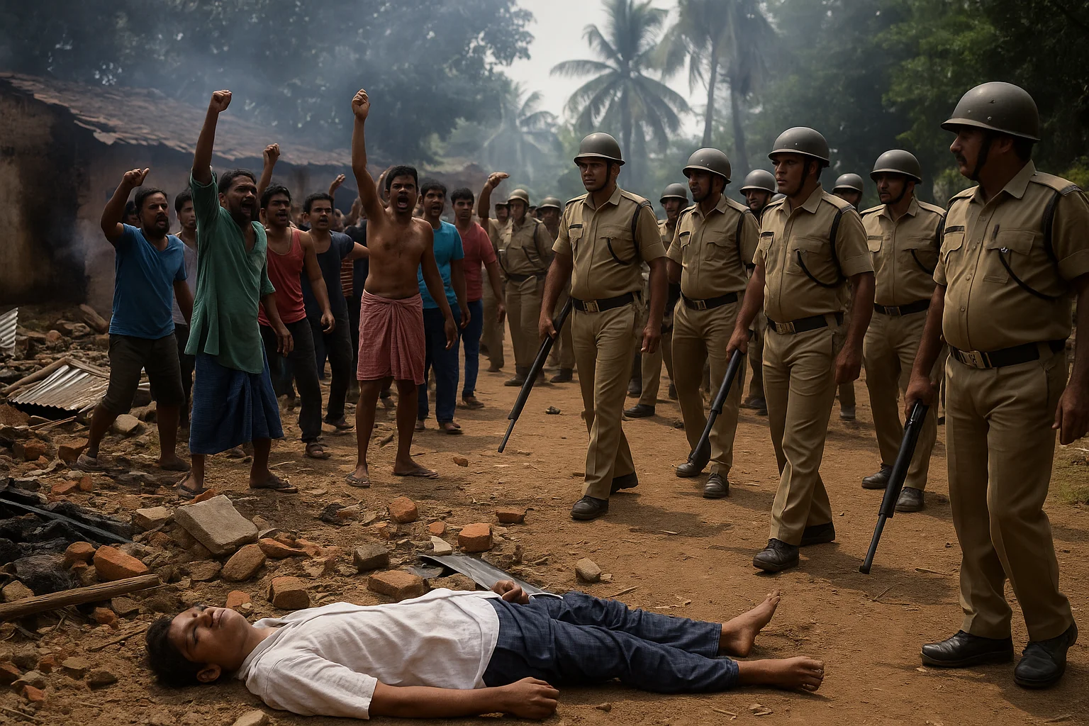 বীরভূমে ফের রক্তাক্ত সংঘর্ষ: হাথিয়া গ্রামে এলাকা দখলকে কেন্দ্র করে বোমাবাজি, নিহত ৩