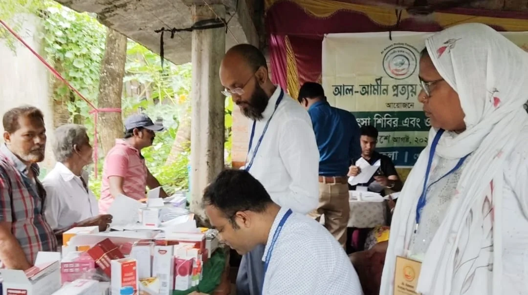 সুন্দরবনের পাঁচশ মানুষকে স্বাস্থ্য পরিষেবা দিয়ে নজির গড়ল আল আমিন মিশনের প্রাক্তনীরা