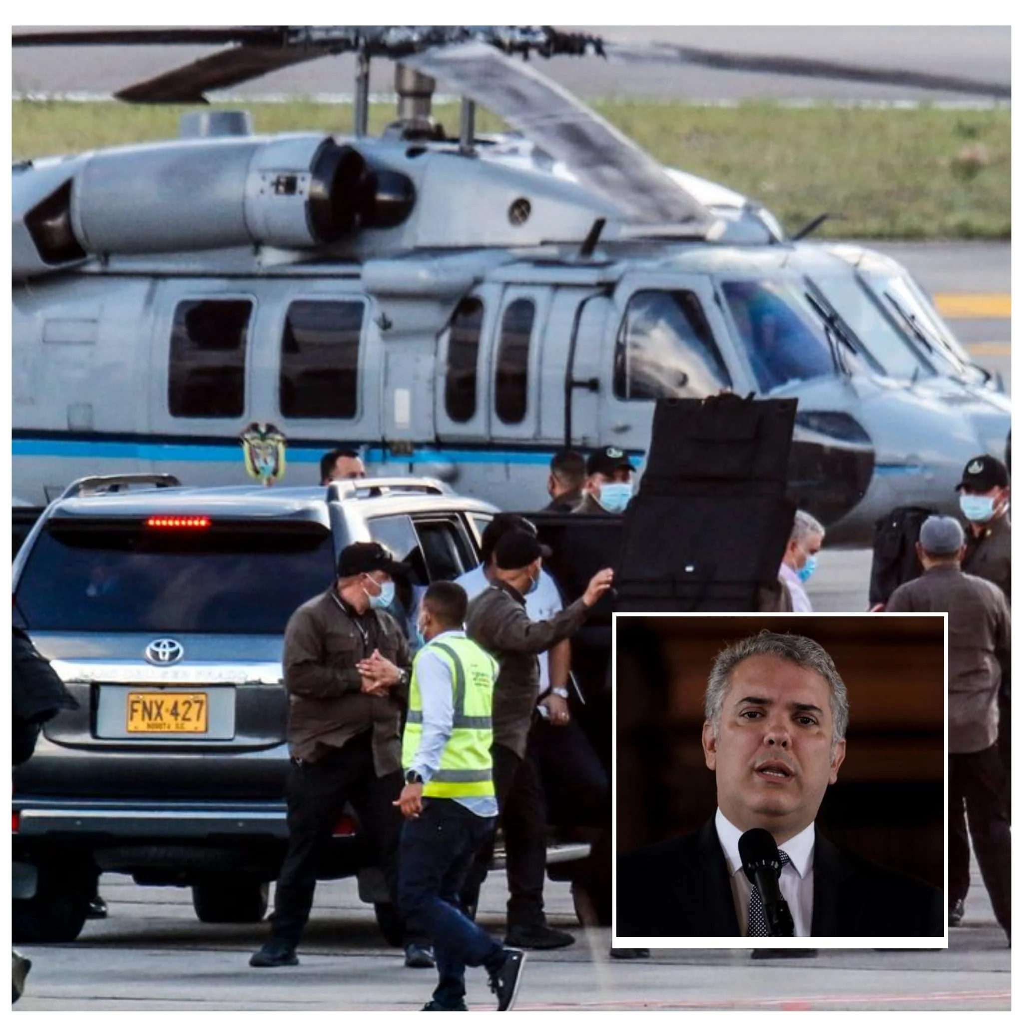 কলম্বিয়ার প্রেসিডেন্টের কপ্টার লক্ষ করে গুলি