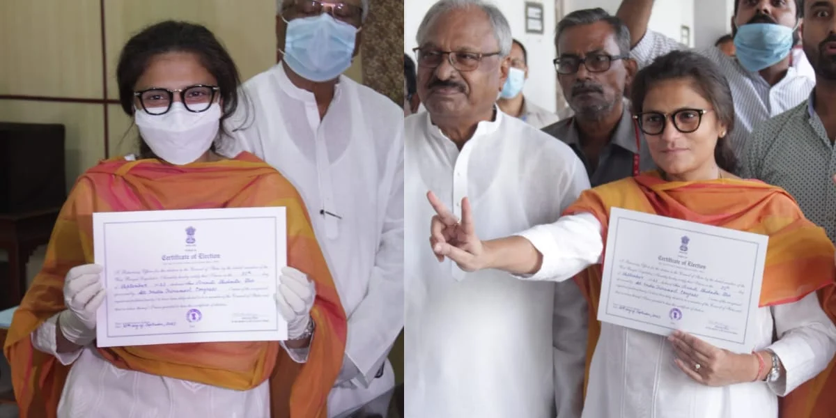 বিনা প্রতিদ্বন্দ্বিতায় রাজ্যসভার সাংসদ হলেন সুস্মিতা দেব