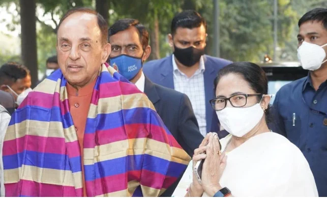 মমতার পাশে আছি, সাক্ষাৎ করতে এসে বললেন বিজেপি সাংসদ সুব্রহ্মণ্যম স্বামী