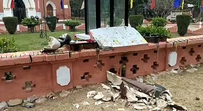 এবার তাণ্ডব হরিয়ানার গির্জায়, ভেঙে গুঁড়িয়ে দেওয়া হল যিশুর মূর্তি