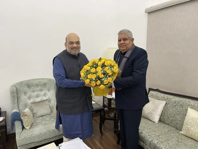 পুরভোটের ফল বের হতেই অমিত শাহের বাড়িতে রাজ্যপাল