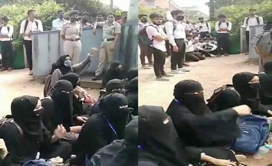 কর্নাটকে জুড়ে আন্দোলন গড়ে তুলছেন হিজাবী ছাত্রীরা,সমর্থনে মুসলিম ছাত্ররাও