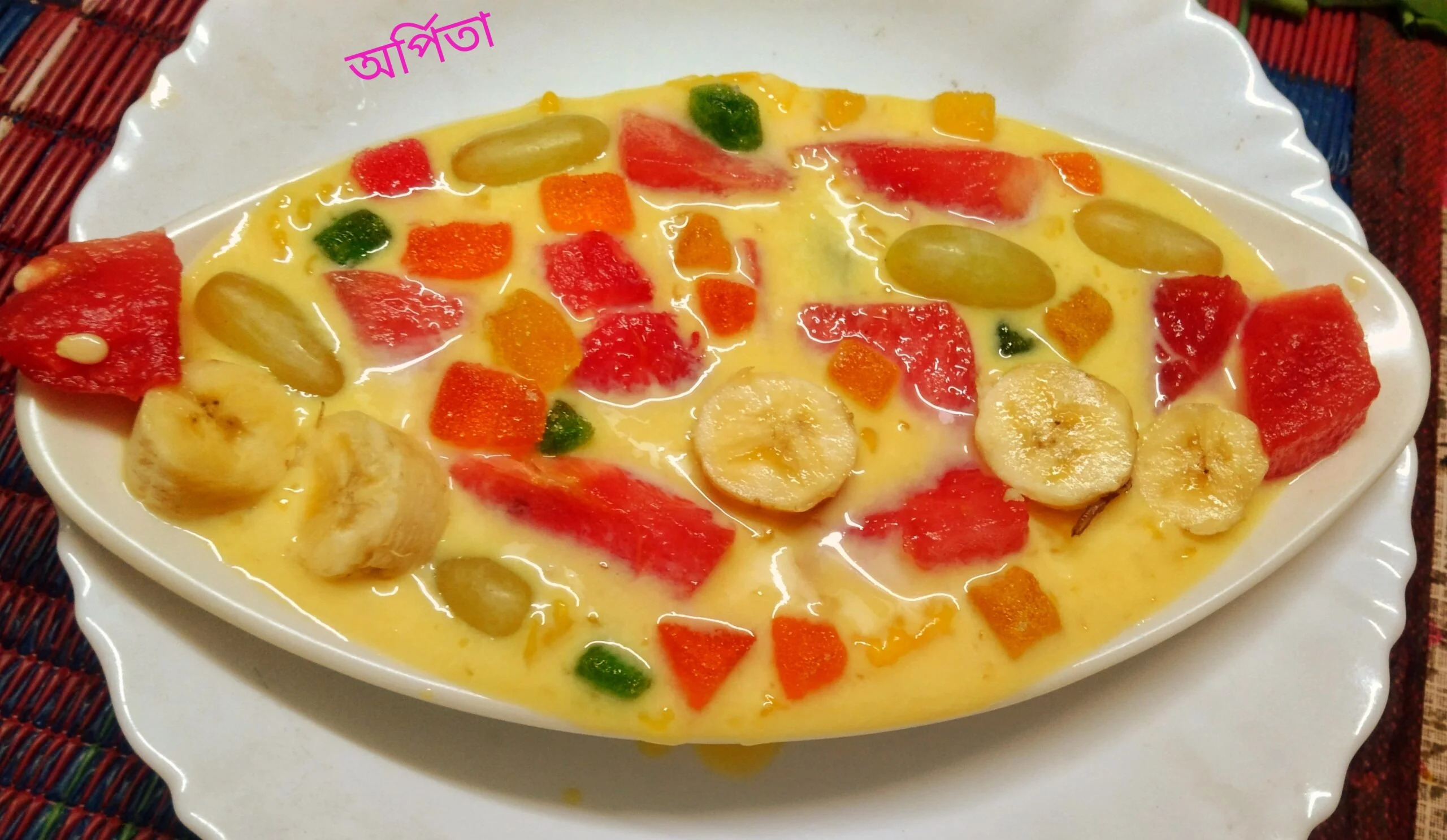 পরিশ্রান্ত দিনের শেষে পাতে থাকুক মিক্সড ফ্রুটস টুটিফ্রুটি কাস্টার্ড