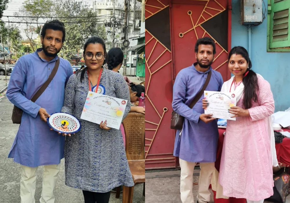 দক্ষিণ কলকাতায় মালা রায় ও নির্বেদ রায়ের উপস্থিতিতে চিত্রকলা কর্মশালা