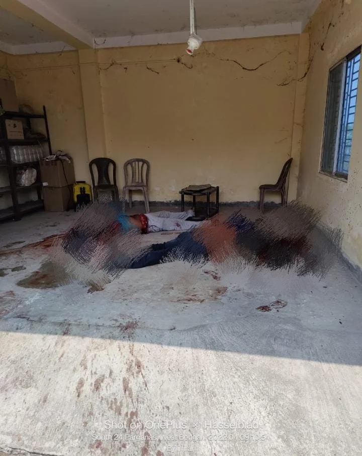 মগরাহাটে পয়েন্টব্ল্যাঙ্ক রেঞ্জ থেকে গুলি,গলা কেটে জোড়া খুন, রণক্ষেত্র এলাকা