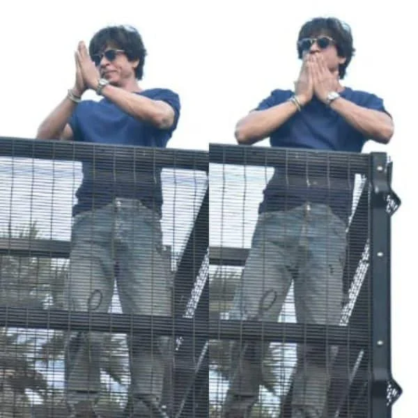 ২ বছর পর ঈদের বিকেলে মন্নতের ব্যালকনি থেকে ভক্তদের দেখা দিলেন কিং খান