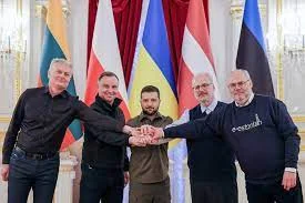 কিয়েভ সফরে তিন রাষ্ট্রপ্রধান