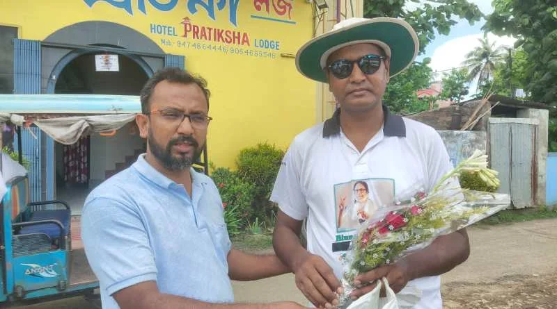 গন্তব্য মুখ্যমন্ত্রীর বাড়ি, ডুয়ার্স থেকে পায়ে হেঁটে রানাঘাটে পৌঁছালেন বানারহাটের শংকর ভট্টাচার্য