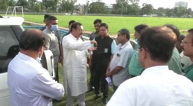 ডুমুরজলায় আন্তর্জাতিক মানের স্পোর্টস কমপ্লেক্স তৈরির কাজ সরেজমিনে খতিয়ে দেখলেন রাজ্যের  ক্রীড়ামন্ত্রী অরূপ বিশ্বাস