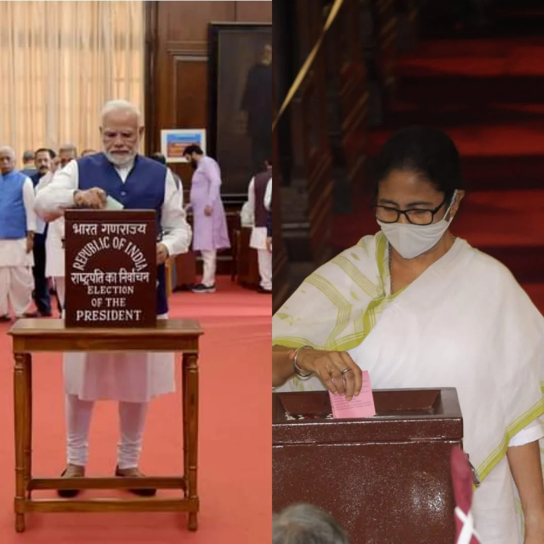 রাষ্ট্রপতি নির্বাচনে ভোট দিলেন মোদি-মমতা