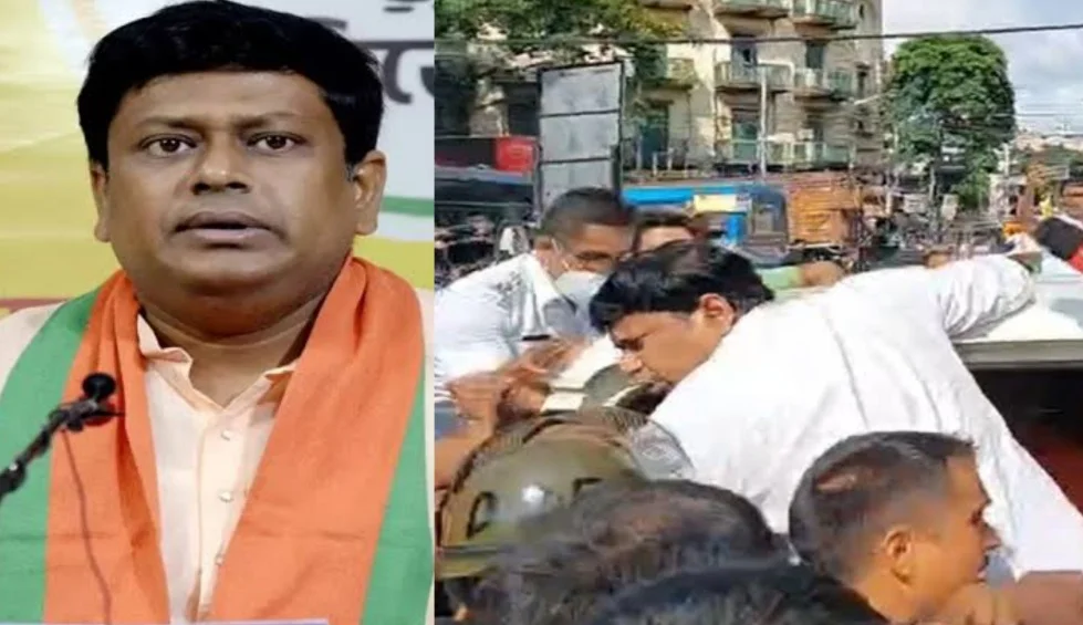 হাজরায় পুলিশের সঙ্গে বিজেপির ধস্তাধস্তি, লালবাজার থেকে ছেড়ে দেওয়া হল আটক সুকান্তকে