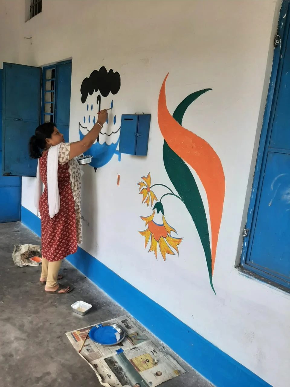 স্বাধীনতা্র ৭৫ তম বর্ষপূর্তি পালন  উপলক্ষে সেজে উঠলো স্কুল-মাদ্রাসা প্রাঙ্গণ