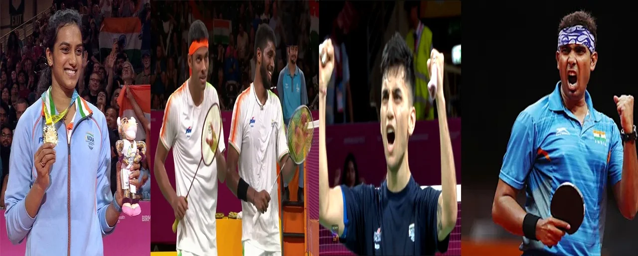 ভারতের সোনার দিন,ব্যাডমিন্টনে সিন্ধু-লক্ষ্য এবং স্বাত্বিক- চিরাগ,  টেবিলটেনিসে শরৎ কমলের বাজিমাত