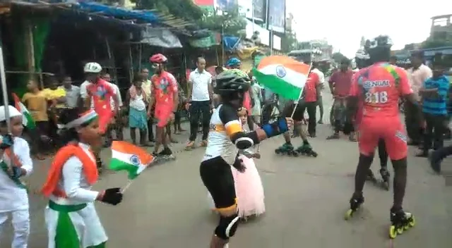 ৭৫তম স্বাধীনতা দিবসে ফ্রি স্টাইল ও স্পিড স্কেটিং র‌্যালি হাওড়ায়