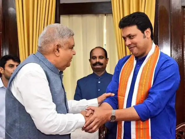 রাজ্যসভার সাংসদ হিসেবে শপথ নিলেন ত্রিপুরার প্রাক্তন মুখ্যমন্ত্রী  বিপ্লব  দেব  