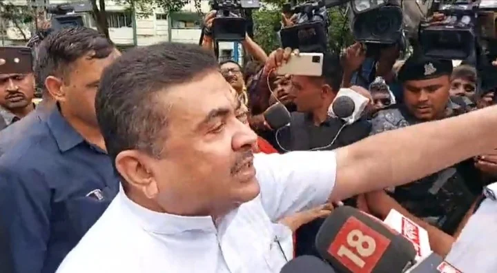 নবান্ন অভিযানে যোগদানের আগেই পিটিএসে আটক শুভেন্দু - লকেটরা