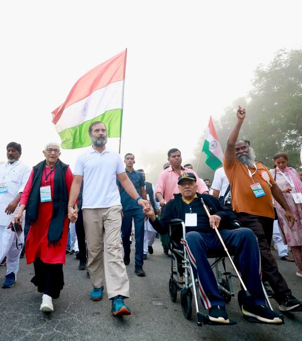 ভারত জোড়ো’ যাত্রায় পা মেলালেন নৌসেনার প্রাক্তন প্রধান অ্যাডমিরাল রামদাস