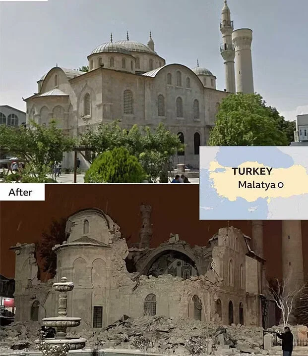 তুরস্কে ভূমিকম্পের  ধ্বংসলীলার করুণ চিত্র