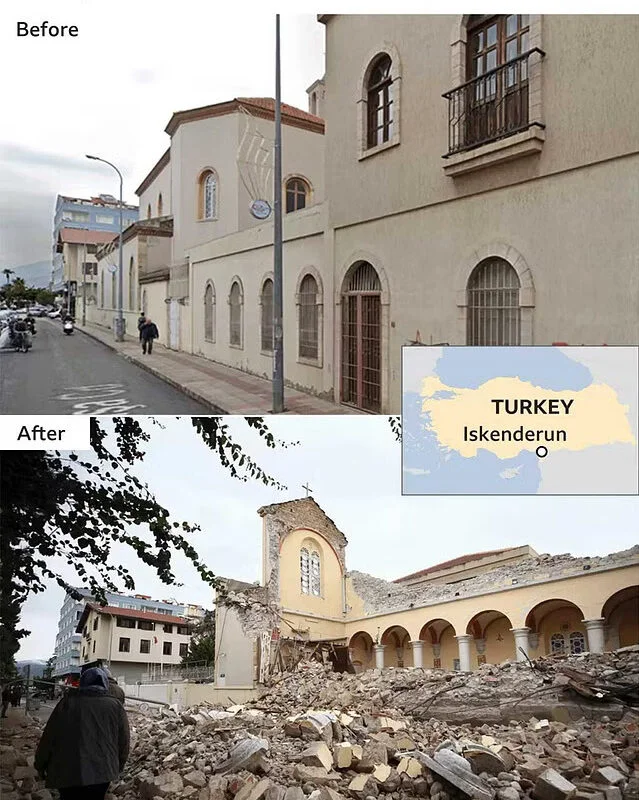 তুরস্কে ভূমিকম্পের  ধ্বংসলীলার করুণ চিত্র