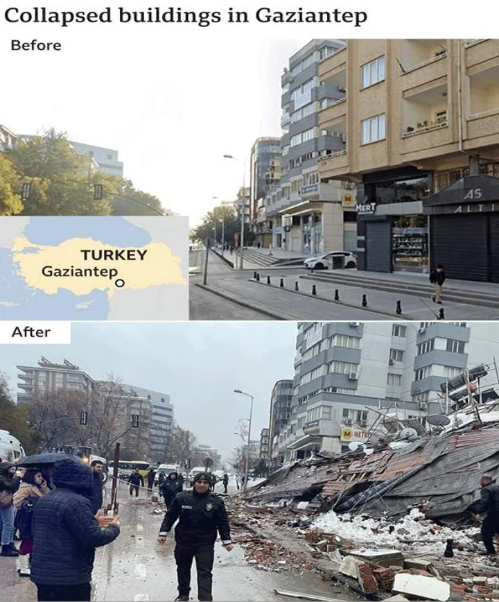 তুরস্কে ভূমিকম্পের  ধ্বংসলীলার করুণ চিত্র