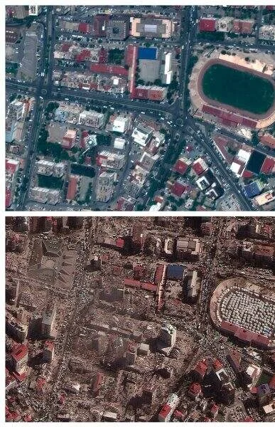 তুরস্কে ভূমিকম্পের  ধ্বংসলীলার করুণ চিত্র