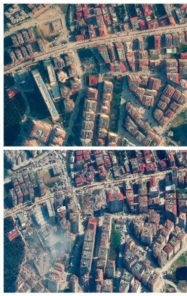 তুরস্কে ভূমিকম্পের  ধ্বংসলীলার করুণ চিত্র