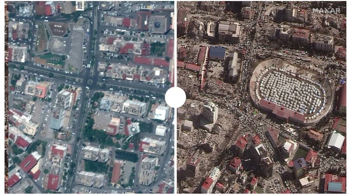 তুরস্কে ভূমিকম্পের  ধ্বংসলীলার করুণ চিত্র