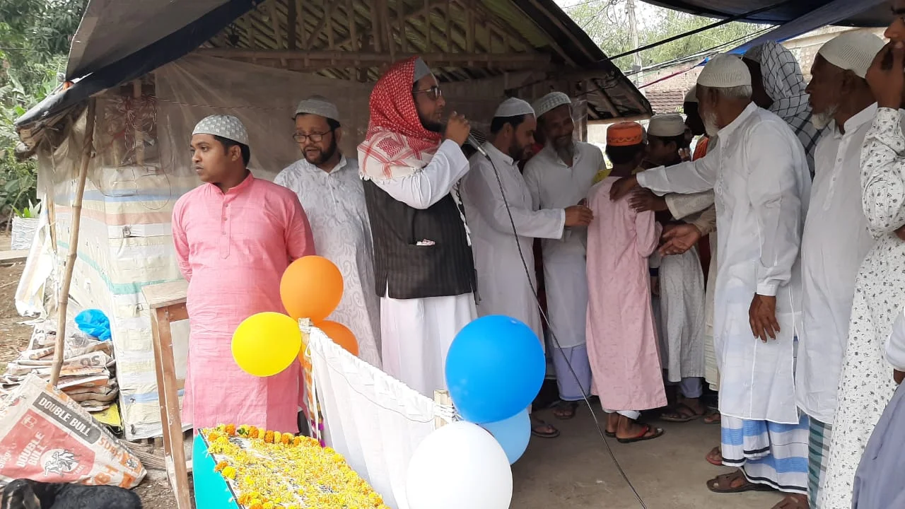 বাদুড়িয়ায় কোরআনিয়া মক্তবের উদ্বোধন ও মসজিদের শিলান্যাস 