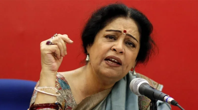 ফের বিতর্কিত মন্তব্য বিজেপি সাংসদ কিরণ খেরের,ভোট না দিলে জুতোপেটা করার অভিযোগ