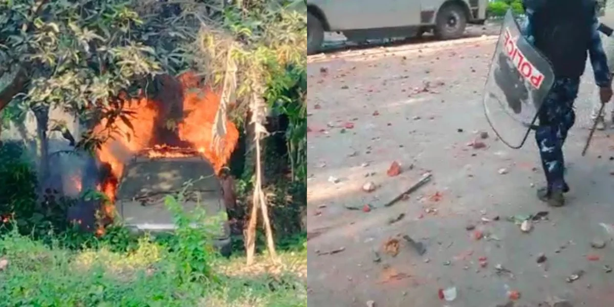 নাবালিকা 'ধর্ষণ-খুনে' ফের উত্তপ্ত কালিয়াগঞ্জ, থানায় আগুন, রণক্ষেত্র পরিস্থিতি