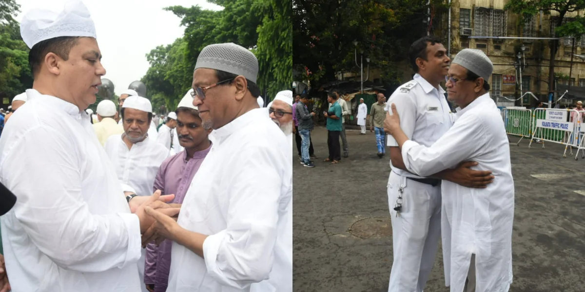 পবিত্র ঈদুল আজহা উপলক্ষ্যে নামায আদায় পার্ক সার্কাস ময়দানে, রয়েছেন পুবের কলম পত্রিকার সম্পাদক সহ বিশিষ্টরা