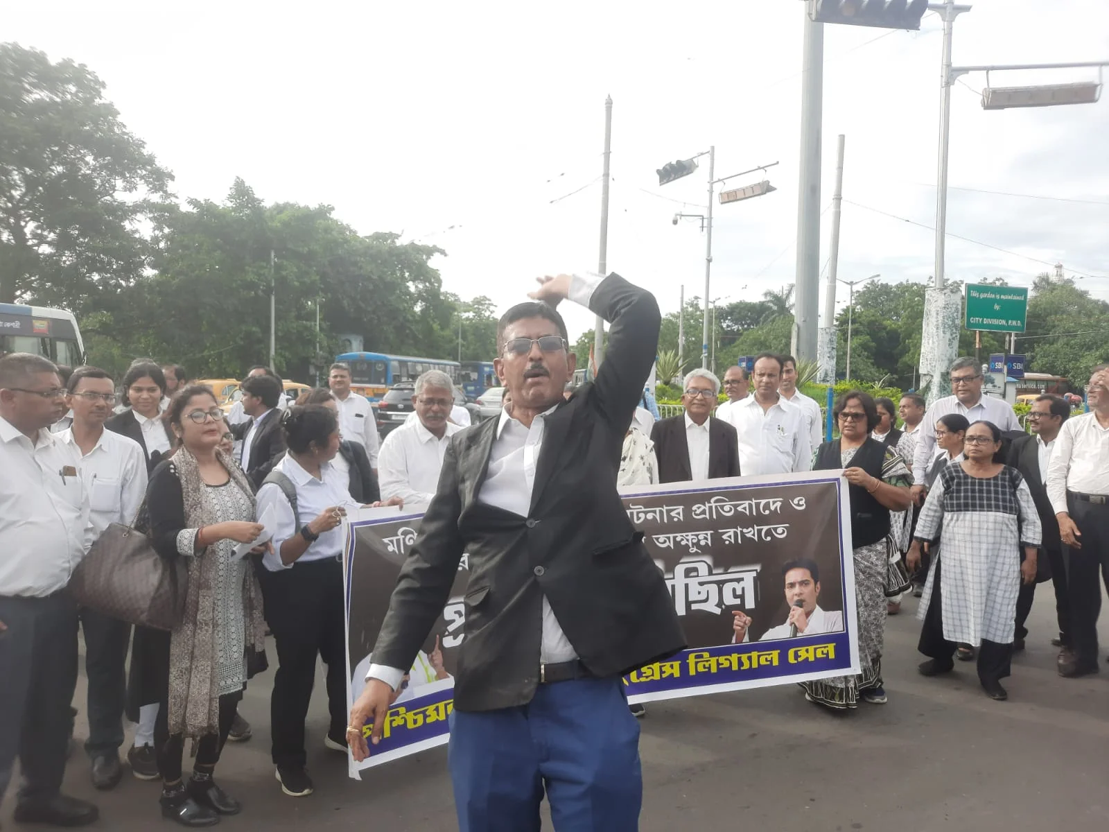 মণিপুরের ঘটনায় তৃণমূল আইনজীবী সেলের প্রতিবাদ মিছিল