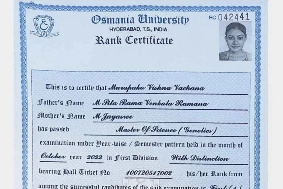 স্পনসারশিপ নেই, স্বর্ণপদক থেকে বঞ্চিত ওসমানিয়া বিশ্ববিদ্যালয়য়ের মেধাবী ছাত্রী