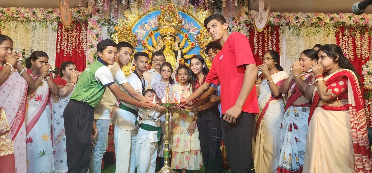 বিধান শিশু উদ্যানে শারদোৎসবের শুভ সূচনা করল ছোটোরাই