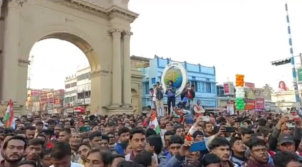 বর্ধমানে তৃণমূল যুব কংগ্রেসের ডাকে কেন্দ্র সরকারের বঞ্চনার প্রতিবাদ 