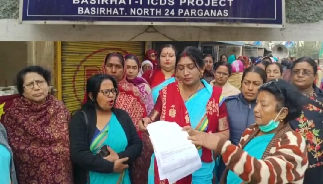 কেন্দ্রীয় সরকারের বিরুদ্ধে বঞ্চনার অভিযোগ, সিডিপিওর অফিস ঘেরাও আইসিডিএস কর্মীদের