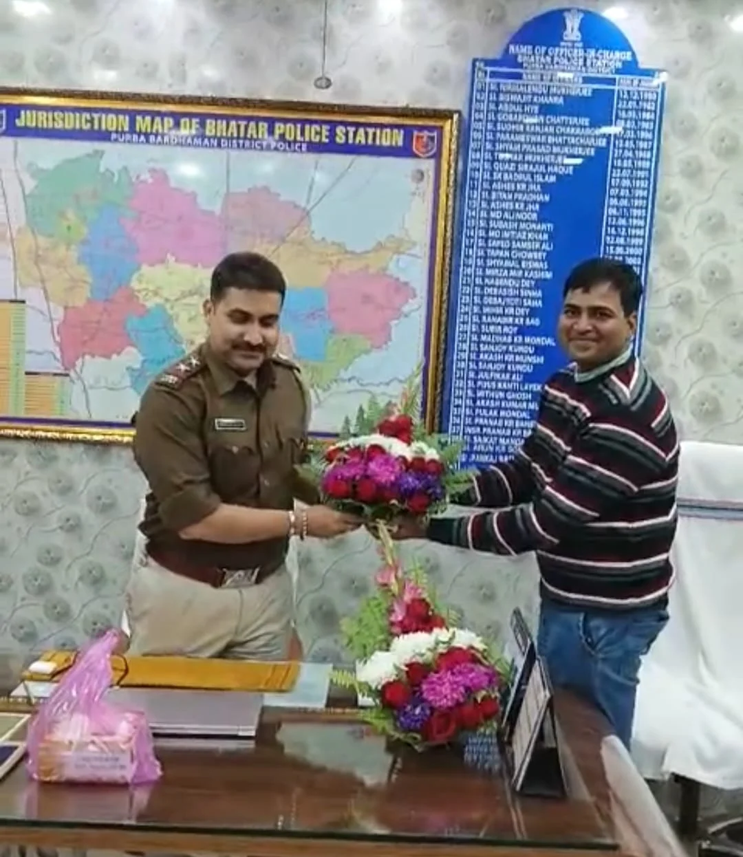 ভাতাড় থানার ওসি পদে দায়িত্ব নিলেন প্রসেনজিৎ দত্ত