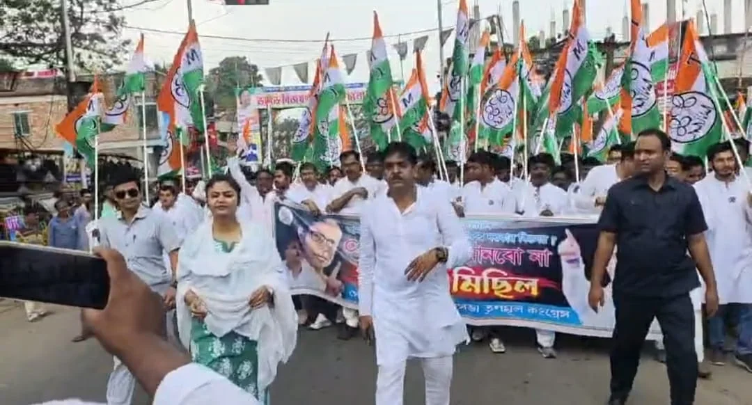 ভাঙড় ও জয়নগরে ভোট প্রচারে তৃণমূল কংগ্রেসের প্রার্থী সায়নী ঘোষ