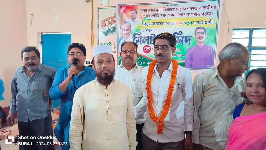 ঘরের ছেলে জোট প্রার্থী হিসেবে মিলটন রসিদের প্রচার শুরু মুরারই থেকে