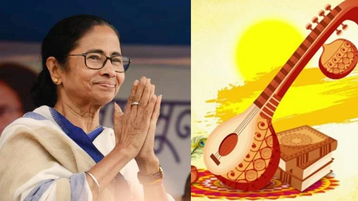 বাগদেবীর পুজো নিয়ে গান লিখলেন মুখ্যমন্ত্রী