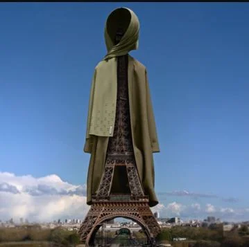 হিজাবে ঢাকল Eiffel Tower