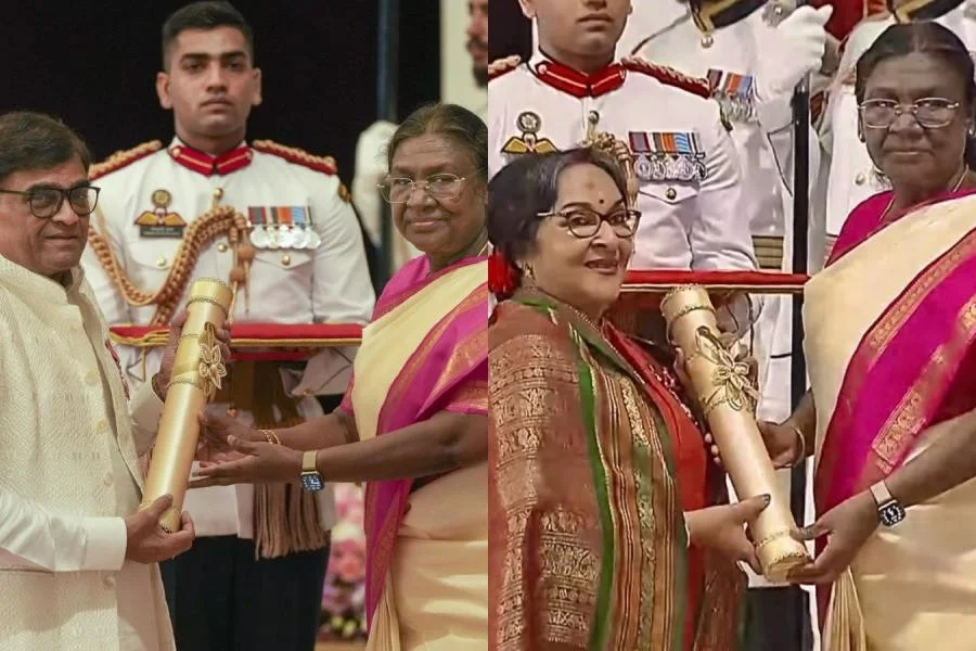 রাষ্ট্রপতির হাত থেকে পদ্মশ্রী গ্রহণ করলেন মমতাশঙ্কর