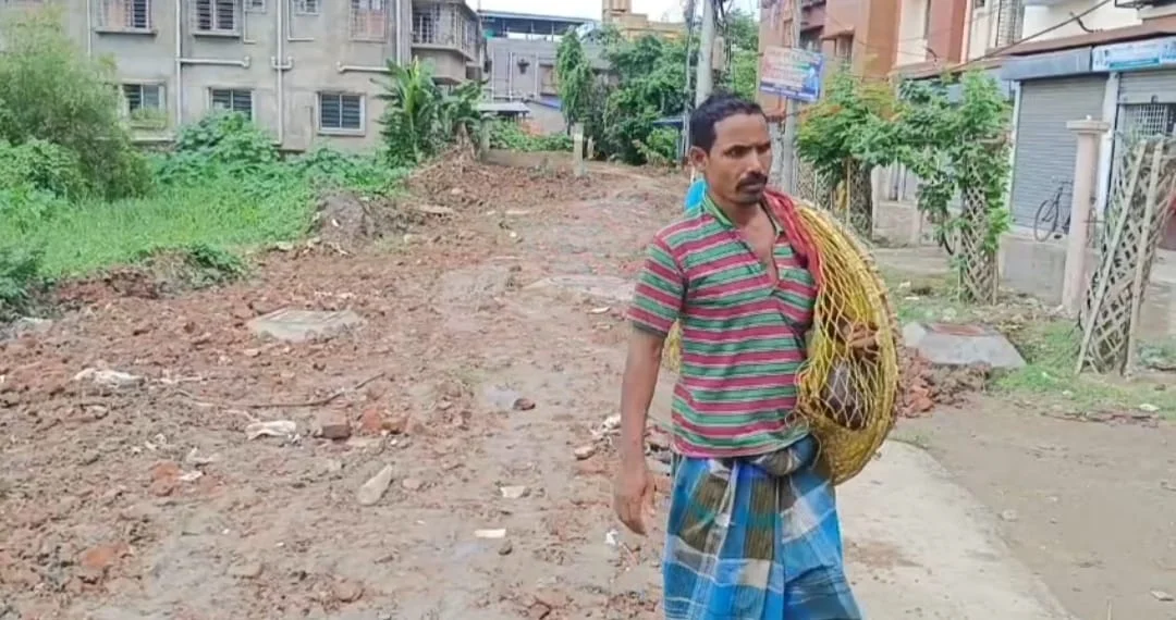 সোনারপুরের গোড়াগাছার বেহাল রাস্তায় চরম দুর্ভোগে এলাকার মানুষ