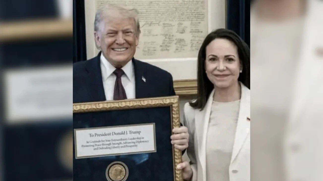 নোবেলও গেল ‘গিফট বক্সে’! ট্রাম্পকে শান্তির পুরস্কার উপহার মারিয়ার