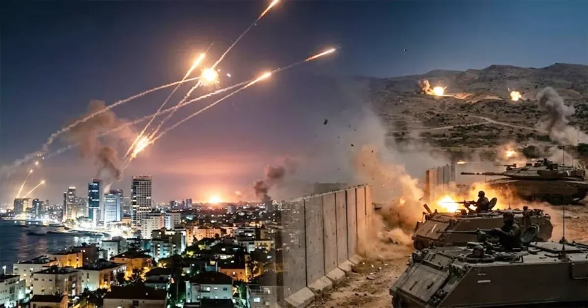 ইরানের ক্ষেপণাস্ত্র হামলার মধ্যেই  ইসরাইলে হিজবুল্লাহর আঘাত