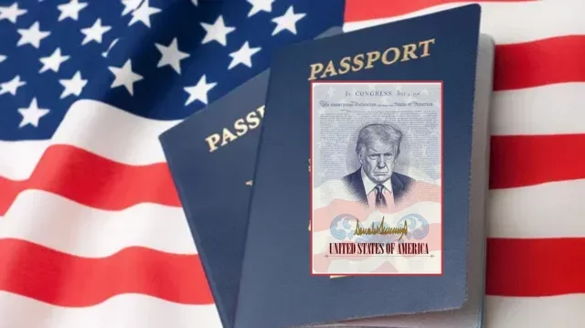 যুক্তরাষ্ট্রের পাসপোর্টে ট্রাম্পের ছবি