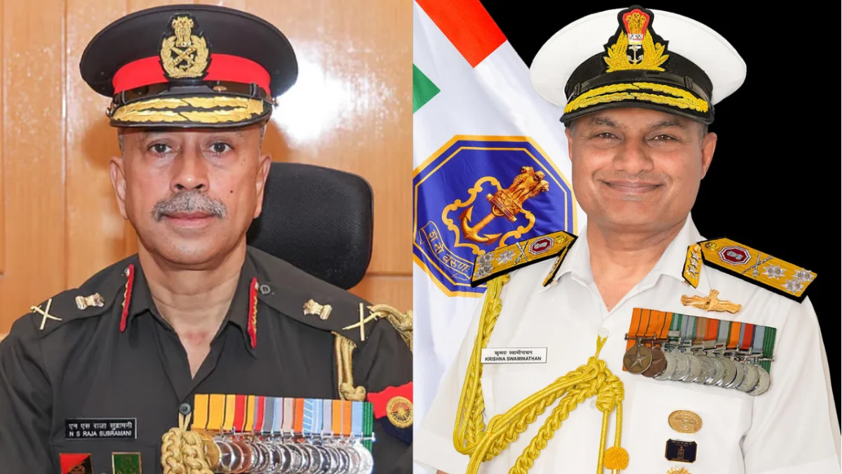 ভারতীয় সেনায় বড় রদবদল: নতুন সিডিএস রাজা সুব্রহ্মণি, নৌবাহিনী প্রধান কৃষ্ণ স্বামীনাথন