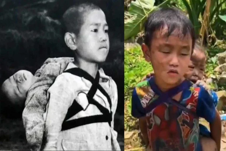 পিঠে একরত্তি বোন, নেপালের ধ্বংসস্তূপের মাঝে বাবা-মায়ের খোঁজে ছোট্ট দাদা!